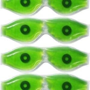 Tree Fit Aloe Vera Cool Gel Eye Mask Summer Ice Cooling Sleeping Mask for Eye Patches Remove Dark Circles Fatigue Cool Eyes Patch Pads Eye Care (pack of 4 masks)