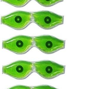 Tree Fit Aloe Vera Cool Gel Eye Mask for Face | Reusable Ice Cooling Sleeping Eye Mask | Hot & Cold Therapy Eye Patches | Reduces Dark Circles, Puffy Eyes, Eye Fatigue & Under Eye Swelling | Soft Gel Eye Mask for Men & Women | Pack of 5