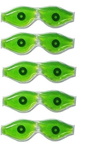 Tree Fit Aloe Vera Cool Gel Eye Mask for Face | Reusable Ice Cooling Sleeping Eye Mask | Hot & Cold Therapy Eye Patches | Reduces Dark Circles, Puffy Eyes, Eye Fatigue & Under Eye Swelling | Soft Gel Eye Mask for Men & Women | Pack of 5
