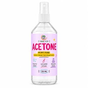 TREE FIT Acetone for Nail Polish Remover & Gel Acrylic Remover (250ml x 1 Pack) – 99.99% Pure Professional Grade Solvent for Paint, Resin & Adhesive