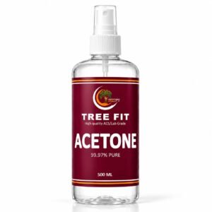 TREE FIT Acetone 99.97% Pure 500 ml | Pure Acetone Solvent for Nail Polish Removal, Gel Nail Polish Remover, Acrylic Nail Removal, Nail Glue Residue Cleaning, Brush & Tool Cleaning, Clear Liquid