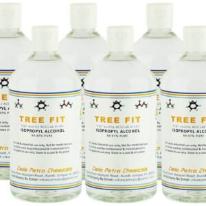 TREE FIT IPA Iso Propyl Alcohol 99.9% Pure | Multipurpose Cleaning & Industrial Solvent | Fast Evaporating High Purity Liquid | Electronics, Resin, Ink, Paint & Laboratory Use - Pack of 6 x 500 ML