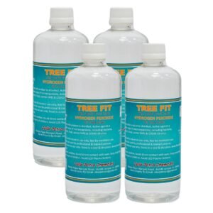 TREE FIT Hydrogen Peroxide 3% Food Grade Versatile Cleaner for Home Cleaning, Plant Care & Surface Disinfection (500 X 4 = 2000 ML)