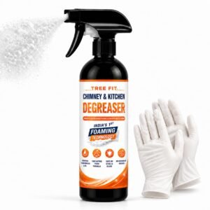 TREE FIT Chimney & Kitchen Degreaser Spray | India’s 1st Foaming Technology | Heavy Duty Grease & Oil Remover | Multi Purpose Cleaner for Chimney, Stove, Gas Hob, Oven & Kitchen Surfaces