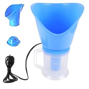 Tree Fit Facial Steamer/Vaporizer with 3 in 1 Attachments Facial Sauna Steamer|Nose Steamer| Nose Vaporiser|Nozzle Inhaler|Cough Steamer (Blue)