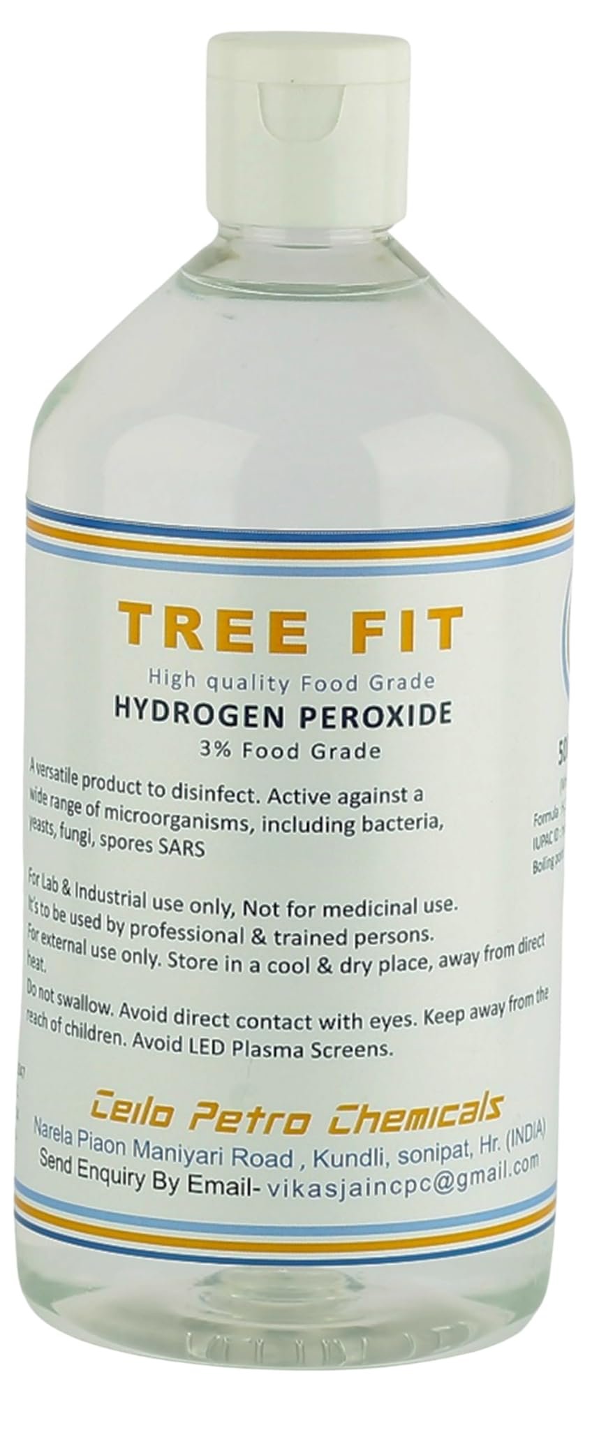 TREE FIT Hydrogen Peroxide 3% Food Grade Antiseptic Cleaner for Surface Sanitizing, Stain Removal & Home Cleaning (250 X 1 = 250 ML)
