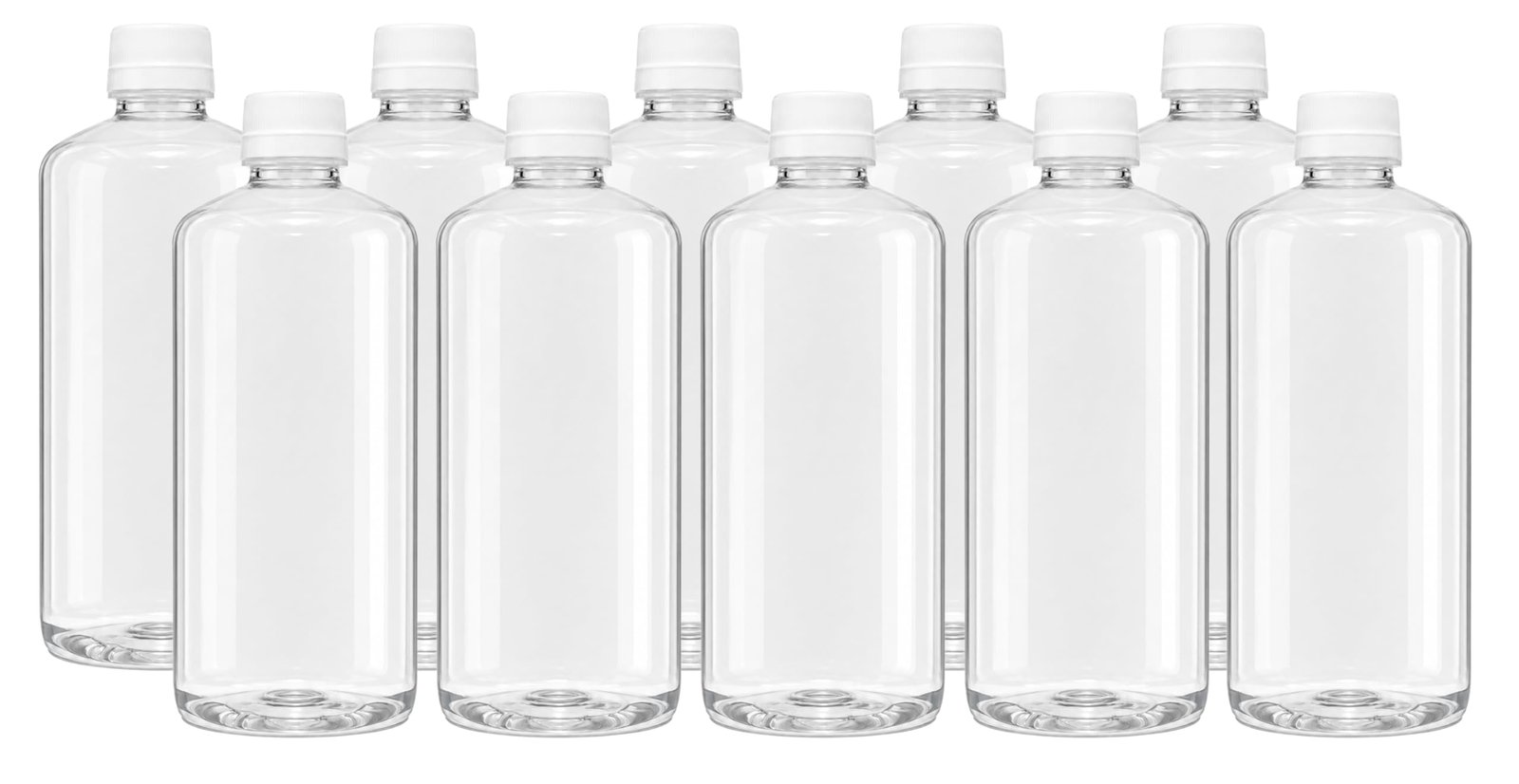 TREEFIT 500 ML Empty Refillable Fine Mist Spray Bottle Transparent Plastic Atomizer Bottles for Face, Hair, Sanitizer, Gardening, Makeup & Home Use (PACK OF 10)