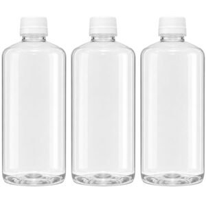 TREEFIT 500 ML Empty Refillable Fine Mist Spray Bottle Transparent Plastic Atomizer Bottles for Face, Hair, Sanitizer, Gardening, Makeup & Home Use (Pack of 3)