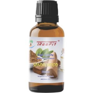 Tree Fit Sandalwood Fragrance Aroma Oil 20ml | Pure Aroma Oil for Diffusers, Air Fresheners | Calming Aromatherapy Oil for Home Fragrance | Helps in Meditation, Relaxation & Stress Relief