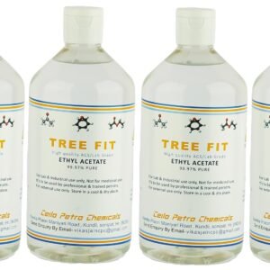 Tree Fit Ethyl Acetate Liquid | Multipurpose Solvent for Paints, Varnishes, Lacquers, Cleaning Mixtures, Perfumes, Nail Polish Remover, & Coffee Beans Decaffeination Pack of 4 x 250ml