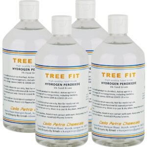 TREE FIT Hydrogen Peroxide 3% Food Grade Surface Sanitizer for Cleaning, Gardening, Farming & Hydroponic Systems (250 X 4 = 1000 ML)