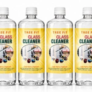 Tree Fit High Quality Glass Cleaner Liquid for Streak-Free Shine, Multi-Surface Cleaning Solution for Windows, Mirrors, Screens & Glass Surfaces, Clear Finish | 500MLPack of 4