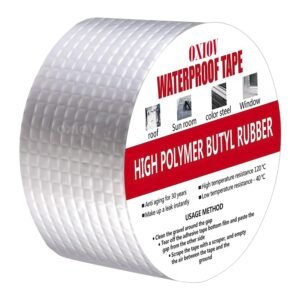 Tree Fit Adhesive Waterproof Permanent Repair Aluminum Butyl Tape Foil Suitable for Roof Leak, Surface Crack, Window Sill Gap, Boat Sealing, Home Renovation | 5CM*5M | Pack Of 1