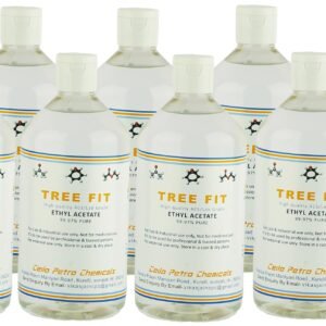 Tree Fit Ethyl Acetate Liquid | Multipurpose Solvent for Paints, Varnishes, Lacquers, Cleaning Mixtures, Perfumes, Nail Polish Remover, & Coffee Beans Decaffeination Pack of 10 x 250ml
