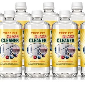 Tree Fit Glass Cleaner Liquid for Windows, Mirrors & Surfaces – Streak-Free Shine, Fast-Drying Formula for Home, Office & Car Glass Cleaning Use | 500ML Pack of 8