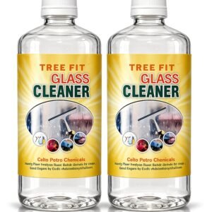 Tree Fit High Quality Glass Cleaner Liquid for Streak-Free Shine, Multi-Surface Cleaning Solution for Windows, Mirrors, Screens & Glass Surfaces, Clear Finish | 500MLPack of 2