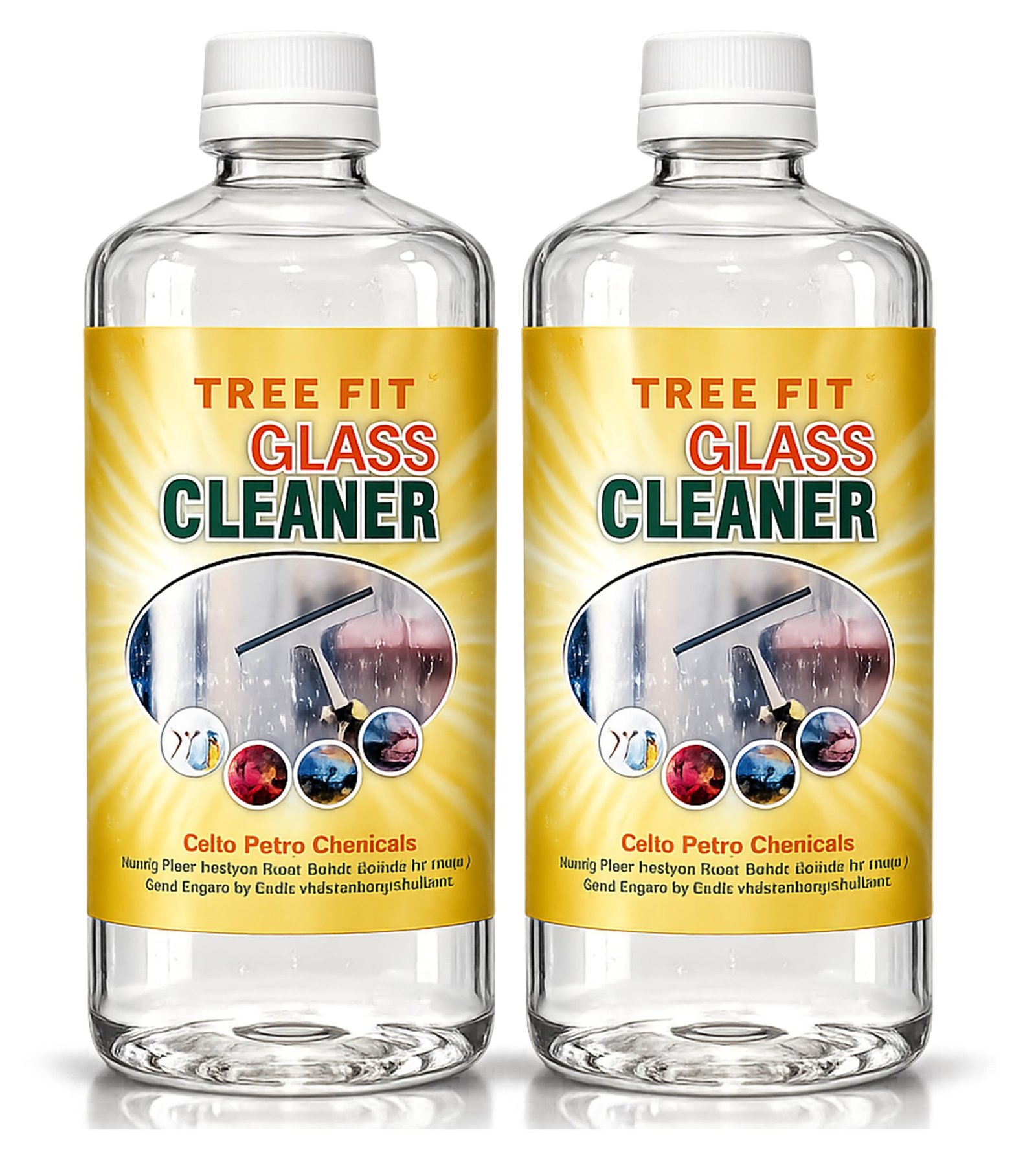 Tree Fit Glass Cleaner Liquid for Windows, Mirrors & Surfaces – Streak-Free Shine, Fast-Drying Formula for Home, Office & Car Glass Cleaning Use | 500ML Pack of 2