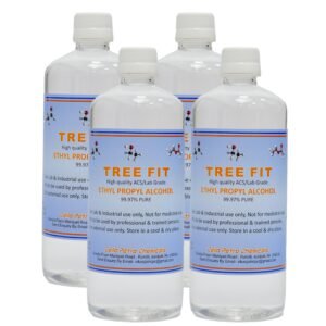 TREE FIT 99.99% Pure Ethyl Propyl Alcohol Antiseptic Liquid Multipurpose Solvent Paint Varnish Ink Resin Cleaning Sanitizer Lab Home Use PACK OF ( 500 X 4) = 2000ML.