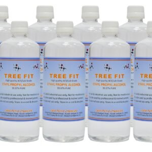 TREE FIT 99.99% Pure Ethyl Propyl Alcohol Antiseptic Liquid Paint Varnish Ink Resin Solvent Cleaning Sanitizer Quick Dry Skin Friendly Formula PACK OF (500 X 8) = 4000ML