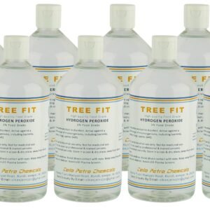 TREE FIT Hydrogen Peroxide 3% Food Grade Cleaner for Surface Sanitizing, Stain Removal & Eco-Friendly Cleaning (250 X 12 = 3000 ML)